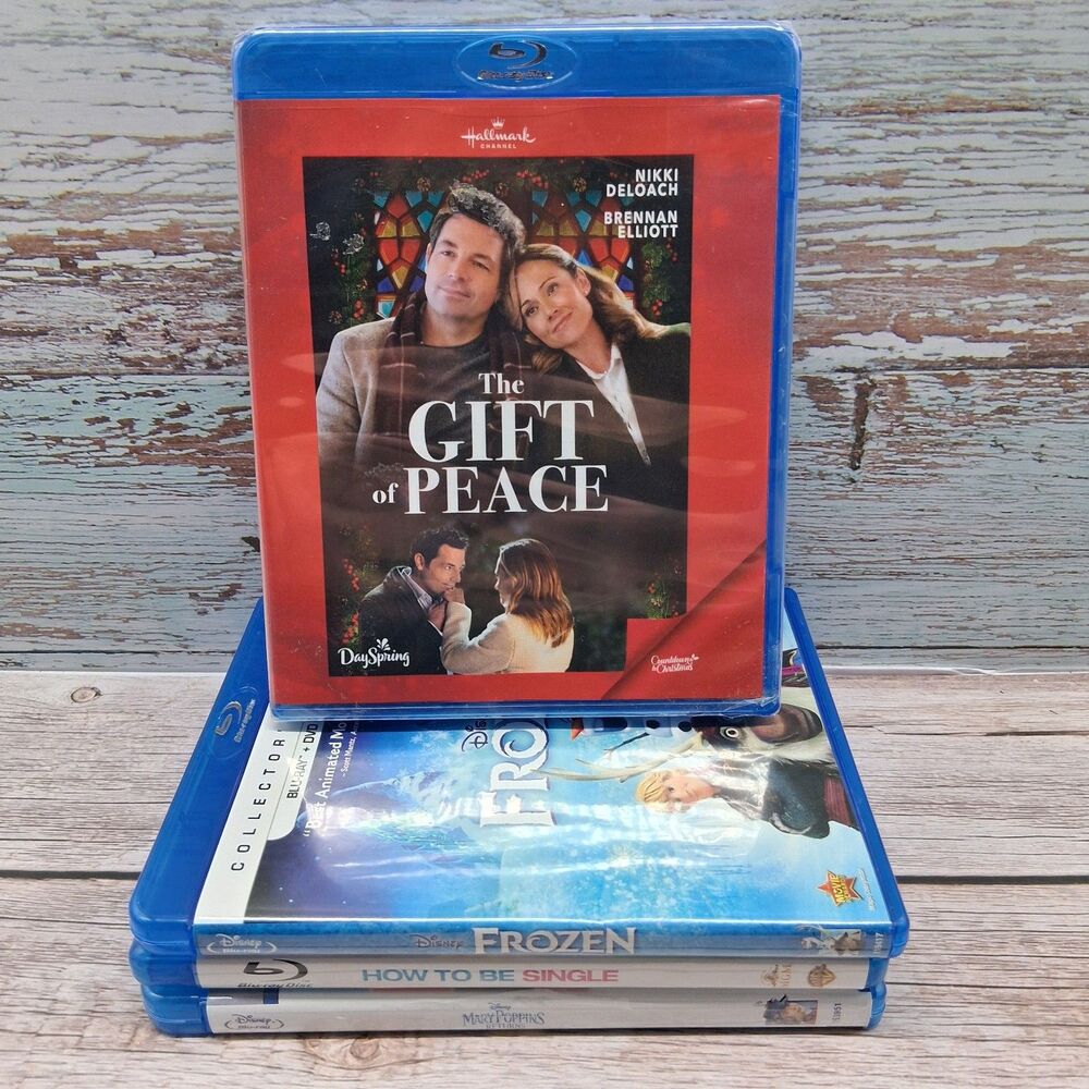 Lot of 4 Blu-ray Movies Frozen Mary Poppins Returns How To Be Single Gift Of Pea